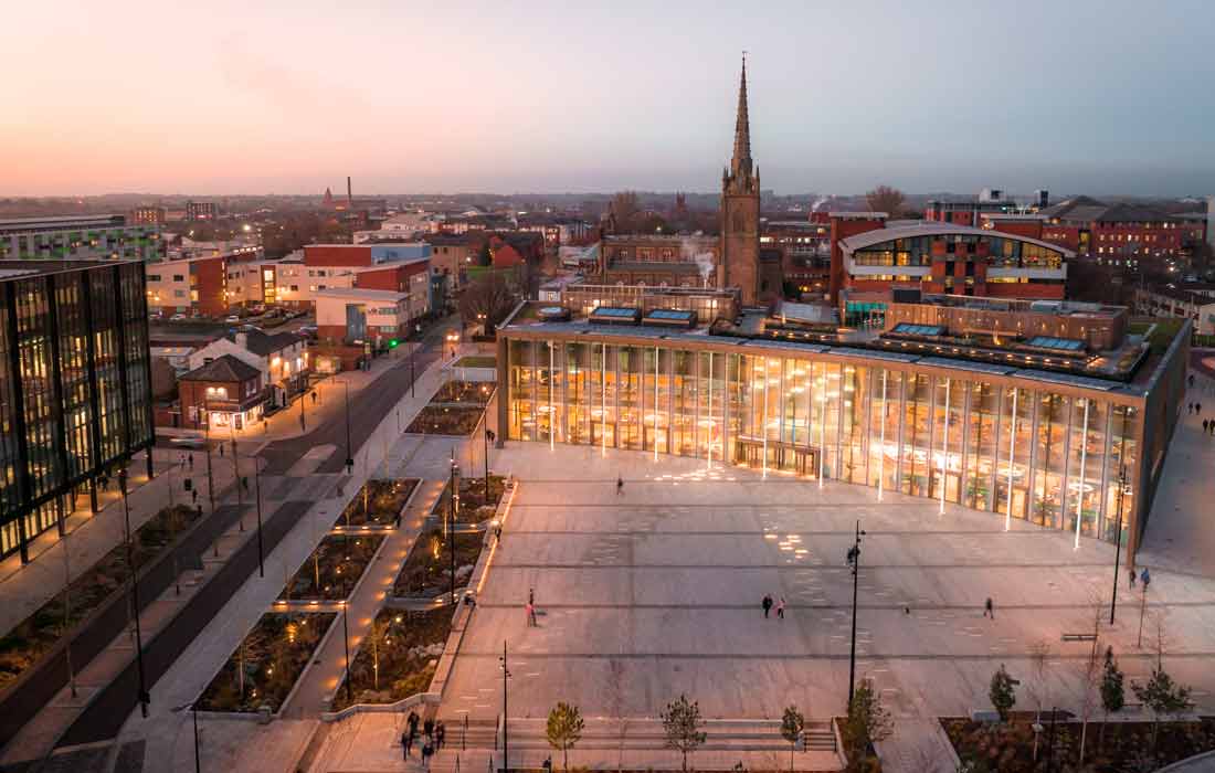 Architectural photography by drone