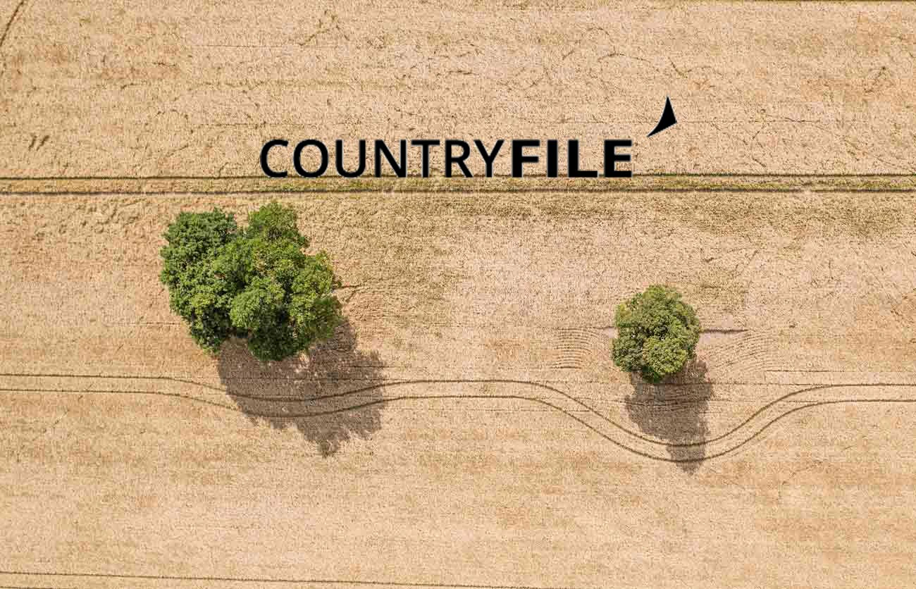 Aerial shot capturing British countryside for television production