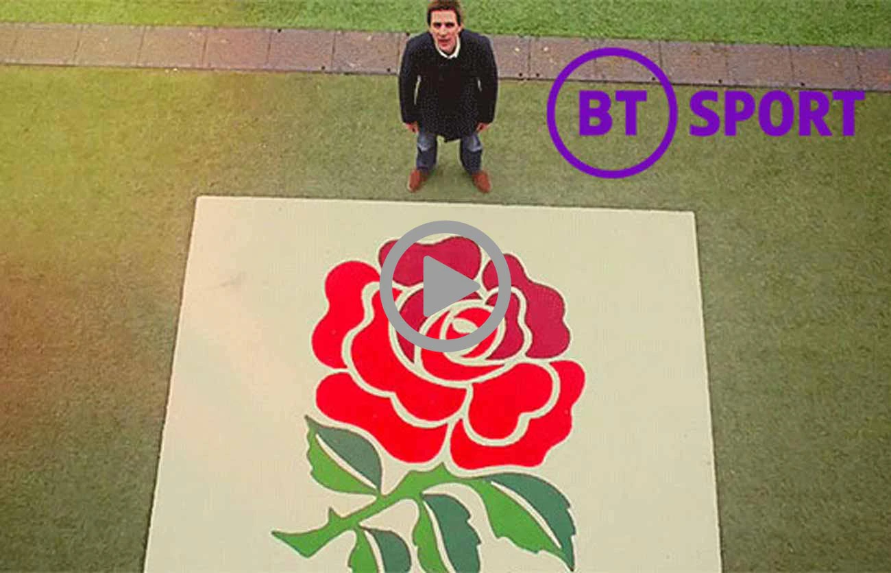 tv presenter piece to camera by drone