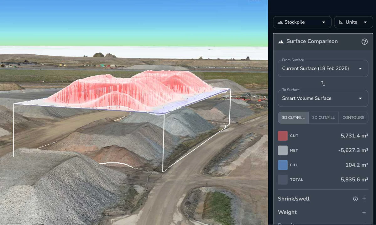 drone stockpile survey