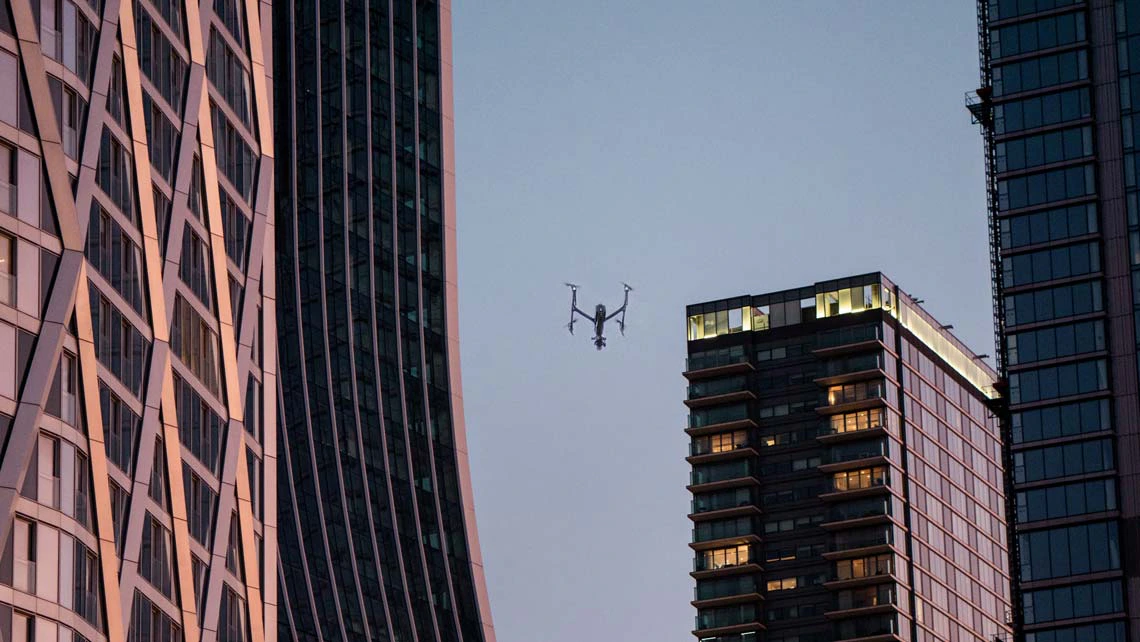 Drone operations near structures