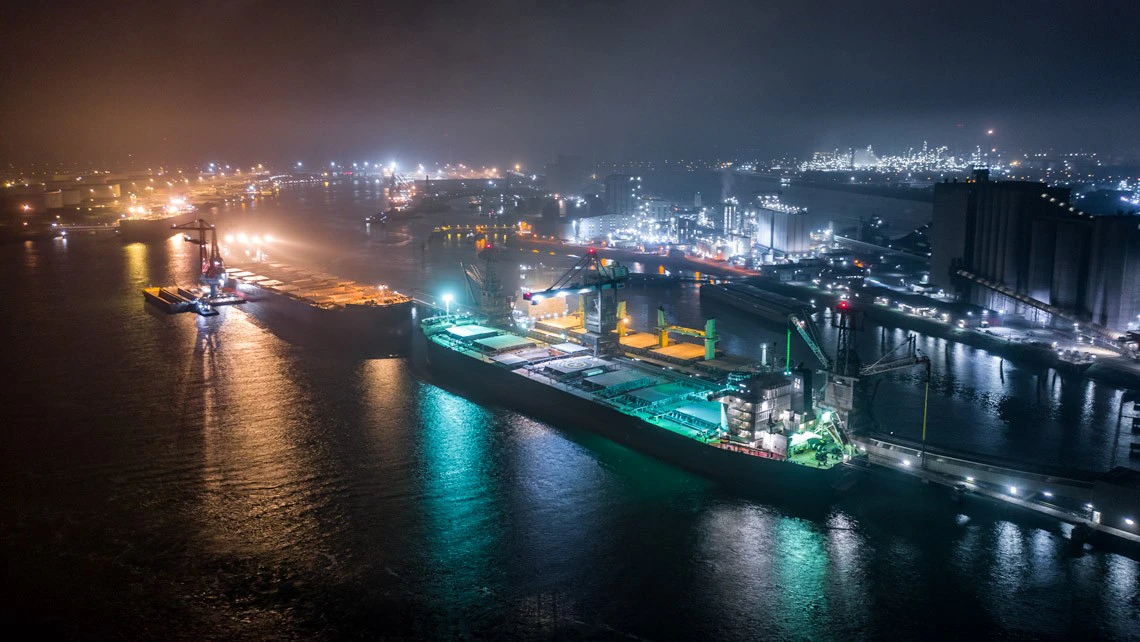 Aerial Shipping Photography