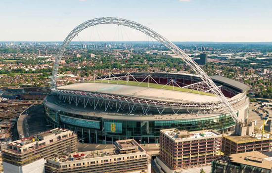 Wembley Stadium aerial photograph taken by a drone
