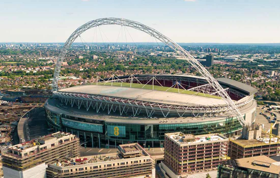 Wembley Stadium aerial photograph taken by a drone
